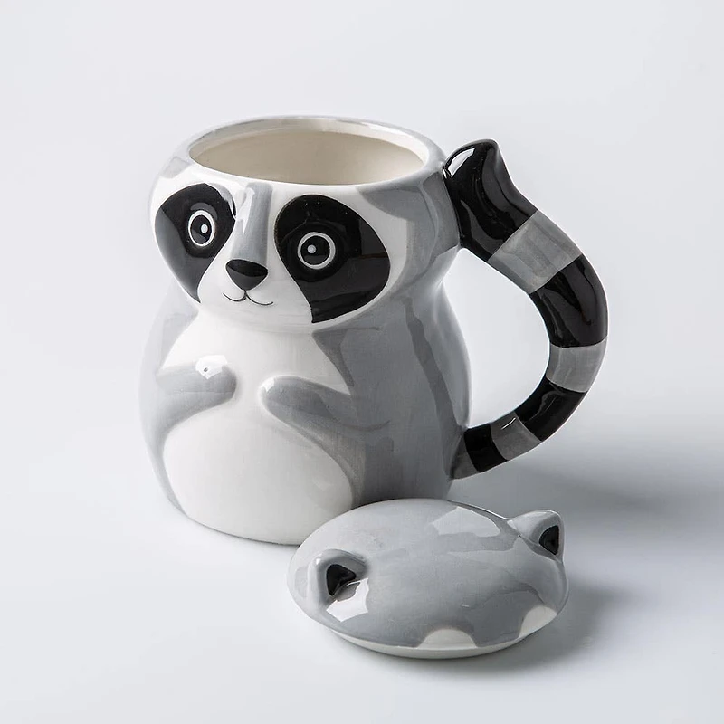 Boston Warehouse Flea Market Shaped 'Raccoon' Mug with Lid