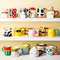 Boston Warehouse Flea Market Shaped 'Raccoon' Mug with Lid