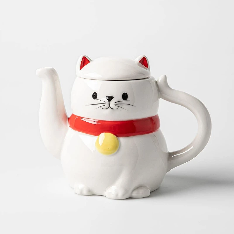 Boston Warehouse Flea Market Shaped 'Happy Cat' Teapot