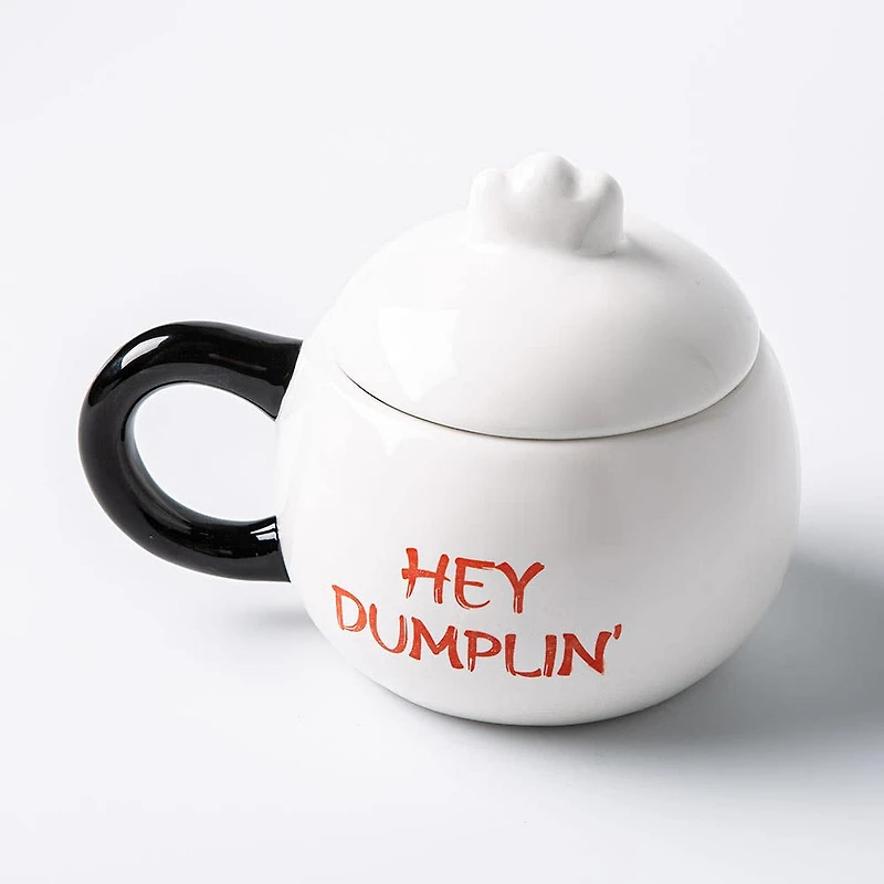 Boston Warehouse Flea Market Shaped 'Hey Dumplin' Mug with Lid
