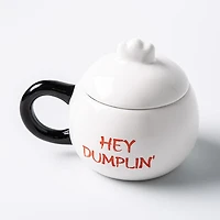 Boston Warehouse Flea Market Shaped 'Hey Dumplin' Mug with Lid