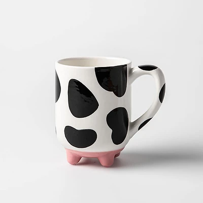 Boston Warehouse Flea Market Shaped 'Cow' Mug (White/Black/Pink)