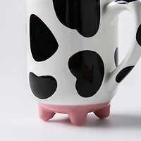 Boston Warehouse Flea Market Shaped 'Cow' Mug (White/Black/Pink)