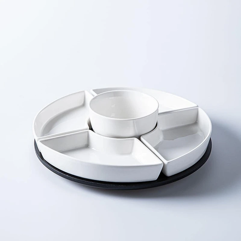 KSP Carousel Porcelain Serving Set - Set of 6 (White)