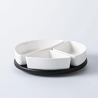 KSP Snack Porcelain Serving Set - Set of 4 (White)