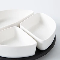KSP Snack Porcelain Serving Set - Set of 4 (White)