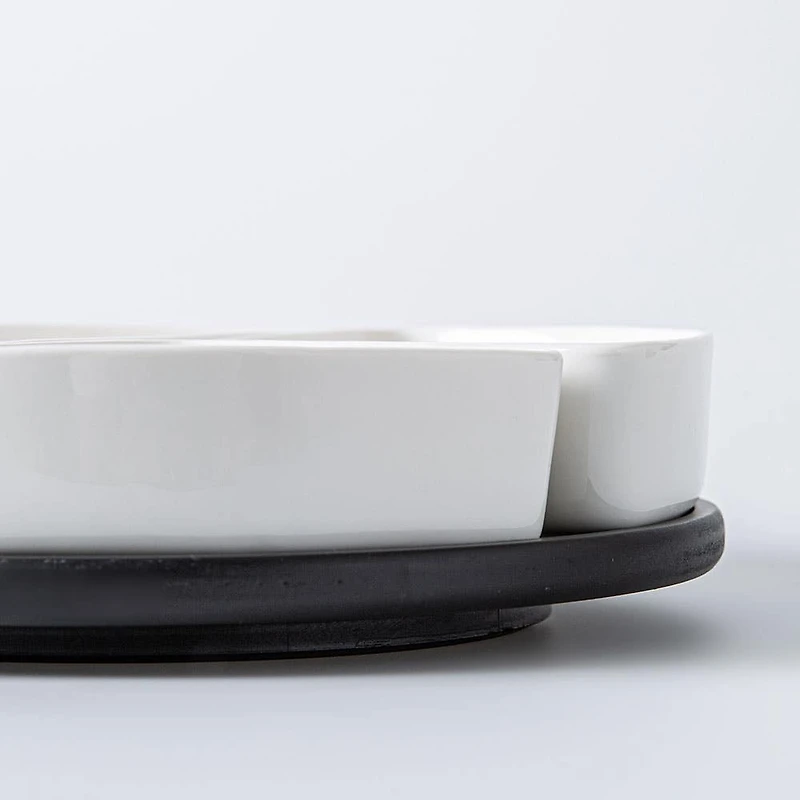 KSP Snack Porcelain Serving Set - Set of 4 (White)