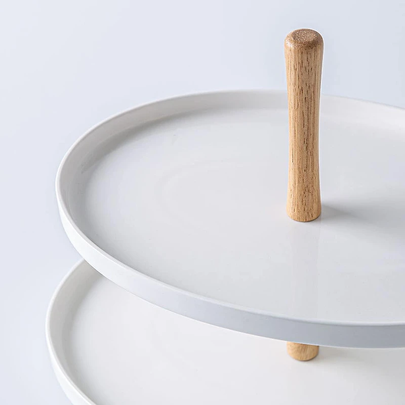 KSP Parisian 2-Tier Oblong Porc. Serv. Dish (White)