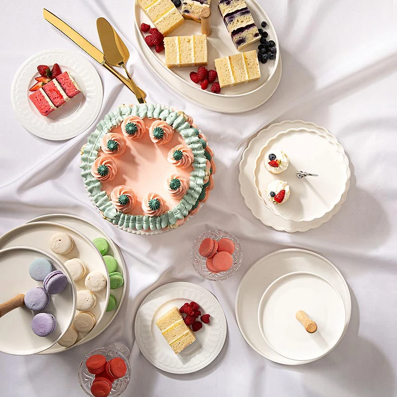 KSP Parisian 2-Tier Porcelain Serving Dish (White)