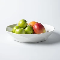 KSP Geometric Porcelain Bowl 34cm x 7cm (White)