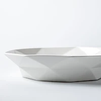 KSP Geometric Porcelain Bowl 34cm x 7cm (White)