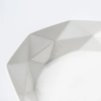 KSP Geometric Porcelain Bowl 34cm x 7cm (White)