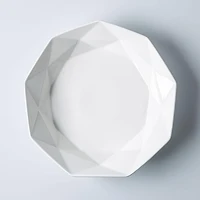 KSP Geometric Porcelain Bowl 34cm x 7cm (White)