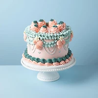 KSP Dessert Cake Plate with Glass Lid (White)