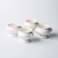 KSP Versailles Porcelain Onion Soup Bowl - Set of 4 (White)