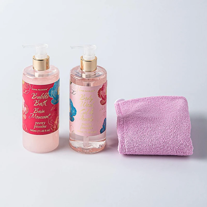 Pure Passion Joyful 'Peony' Shower Care Gift Set of 3