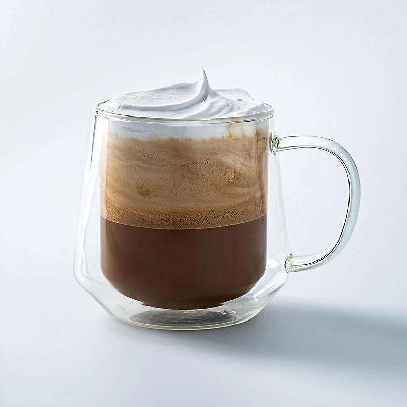 KSP Sienna Double Wall Glass Mug - Set of 2 460ml (Clear)