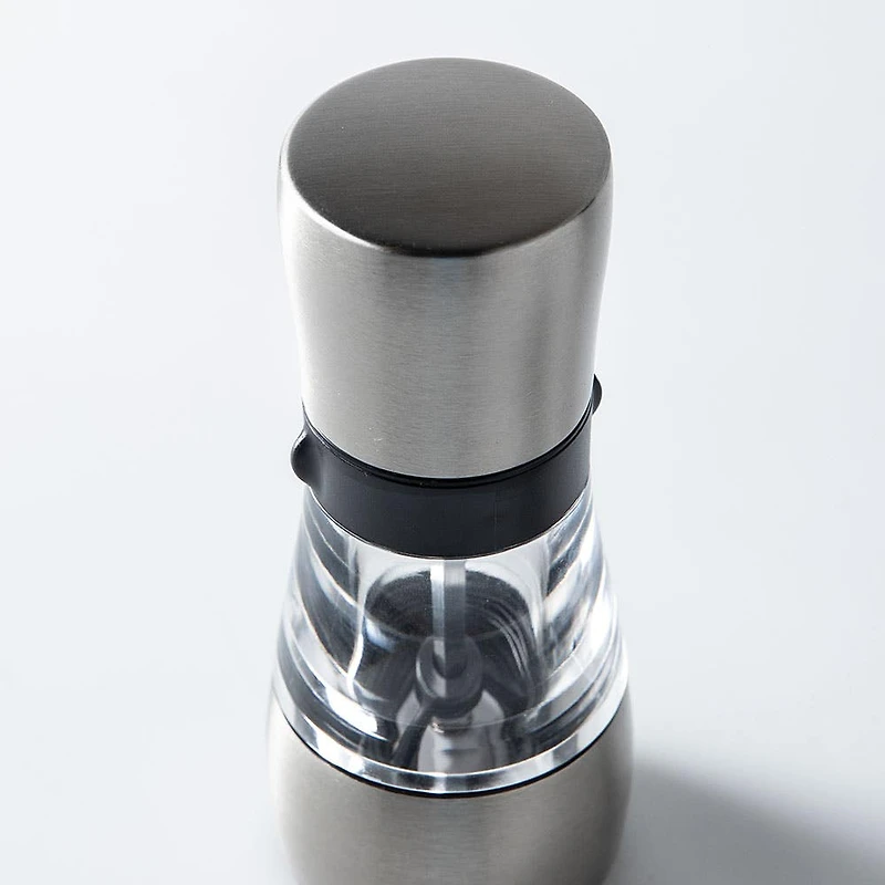 Romer & Bechtel Elite Acrylic Pepper Mill (Clear/Brushed Ss/Black)