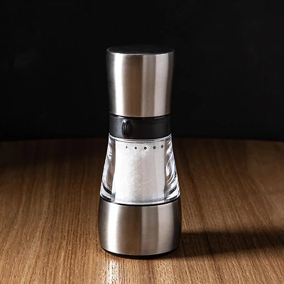 Romer & Bechtel Elite Acrylic Pepper Mill (Clear/Brushed Ss/Black)