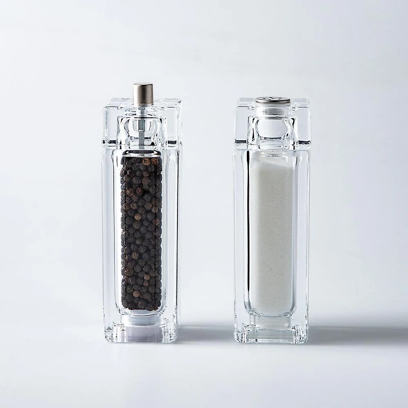 Romer & Bechtel Elite 'Square' Acrylic Shaker and Pepper Mill