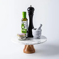KSP Pavlova Marble Cake Stand with Wood Base (Marble)