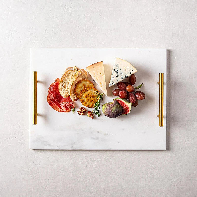 KSP Delight Marble Serving Tray with Handles (Marble)