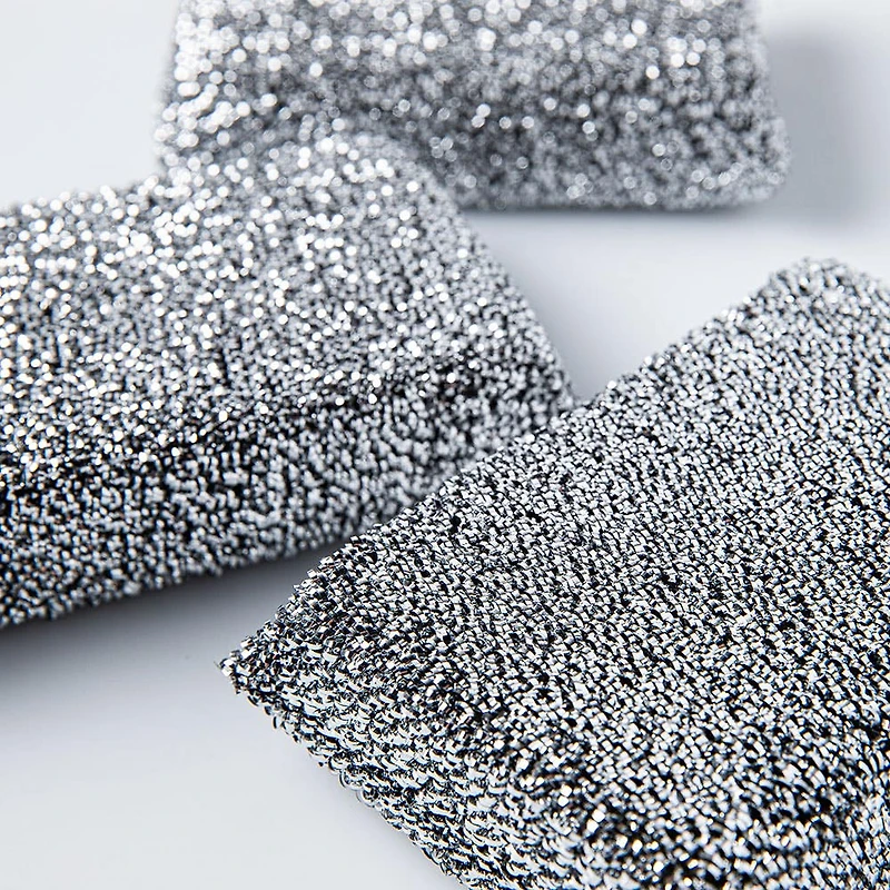 World's Best Original Non-Abrasive Gentle Sponge - Set of 3 (Silver)