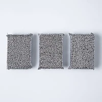 World's Best Original Non-Abrasive Gentle Sponge - Set of 3 (Silver)