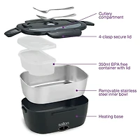 Salton Lunch Break Portable Lunch Carrier-Warmer (Black)
