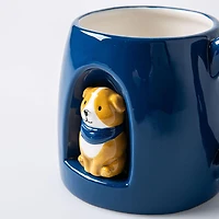 Boston Warehouse Flea Market Shaped 'Cameo Dog' Mug (Brown/Blue)