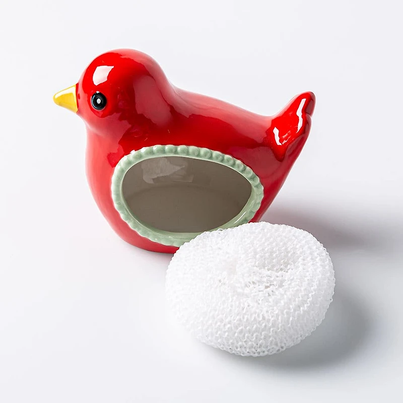 Boston Warehouse Scrubby 'Bird' Ceramic Scrubby Holder