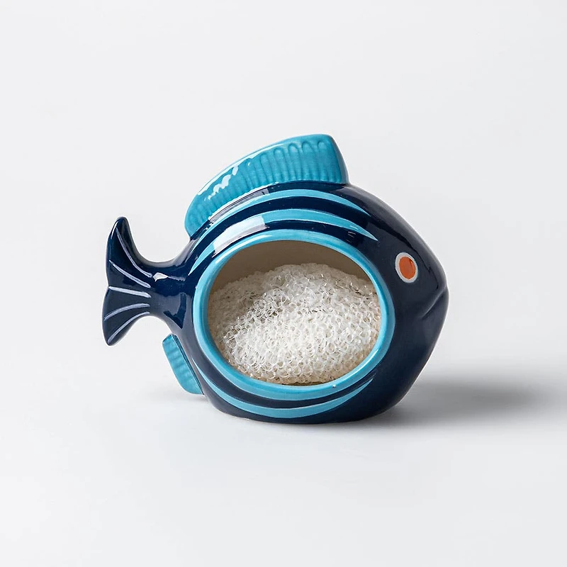Boston Warehouse Scrubby 'Fish' Ceramic Scrubby Holder