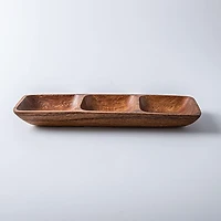 KSP Tala Acacia Wood 3-Section Serving Tray 38 x 13 x 4 cm