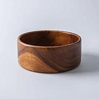KSP Tala Acacia Wood Round Straight Bowl Large 26 x 26 x 10 cm
