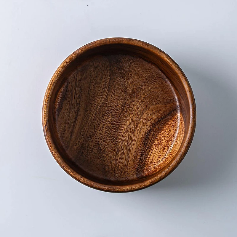 KSP Tala Acacia Wood Round Straight Bowl Large 26 x 26 x 10 cm