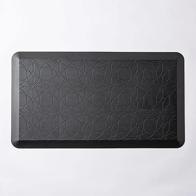 KSP Comfort 'Geometric Floral' Anti-Fatigue Mat 51x91cm (Black)