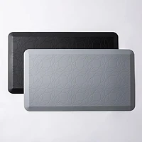 KSP Comfort 'Geometric Floral' Anti-Fatigue Mat 51x91cm (Black)