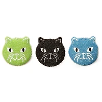 Kikkerland Kitty Scrub Sponge - Set of 3