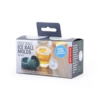 Kikkerland Fairway Golf Ball Reusable Ice Mold - Set of 2 (Green)