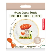 Kikkerland Cross Stitch 'Mushroom' Mini Embroidery Kit