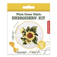 Kikkerland Cross Stitch 'Sunflower' Mini Embroidery Kit