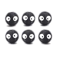 Kikkerland Buddies Laundry Lint Ball - Set of 6 (Black)