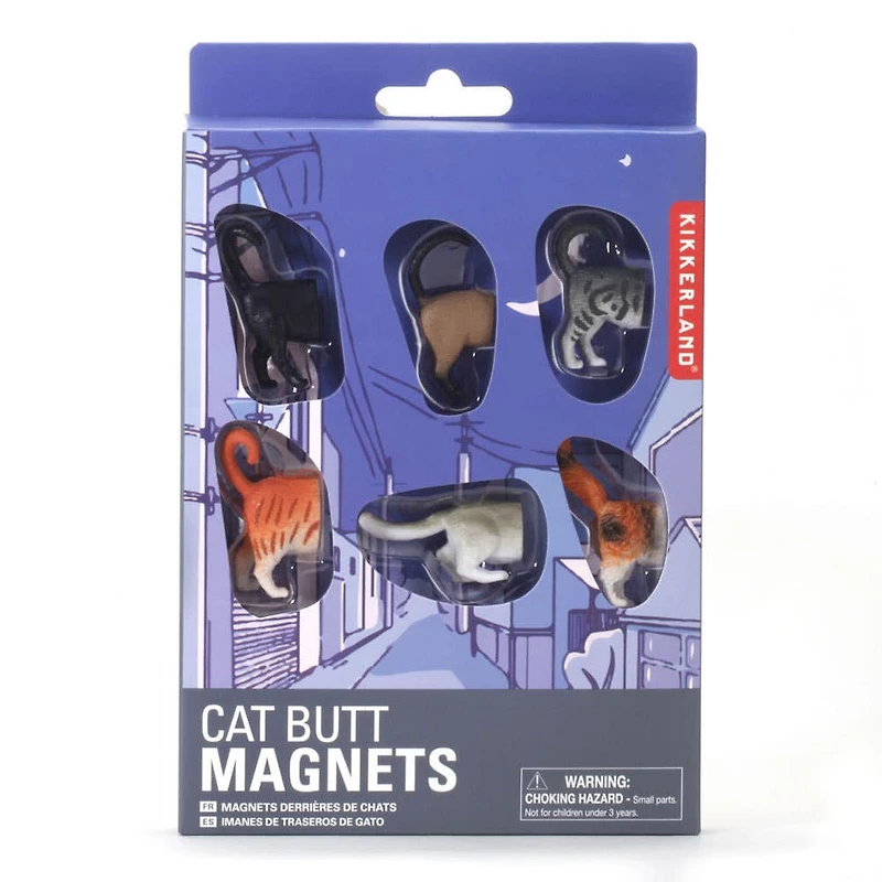 Kikkerland Funky 'Cat Butt' Magnet - Set of 6