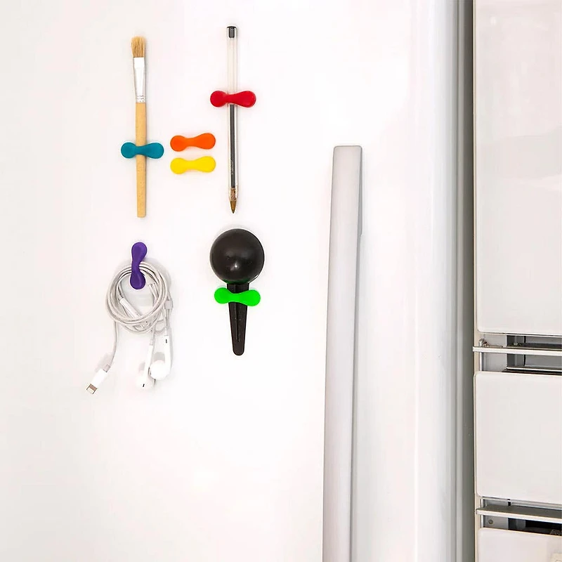 Kikkerland Funky Rainbow Grip Magnets - Set of 6