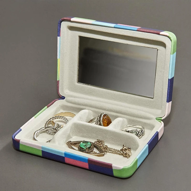 Kikkerland Journey 'Plaid' Travel Jewelry Case (Asstd.)