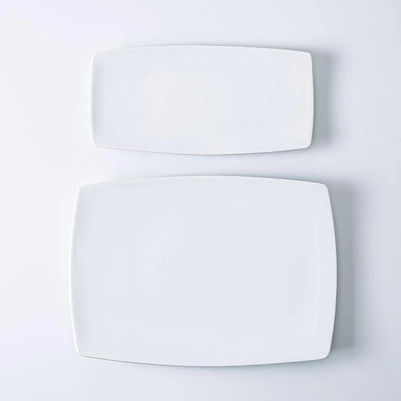 Gibson Elite Gracious Dining Rectangular Serving Platter - Set of 2