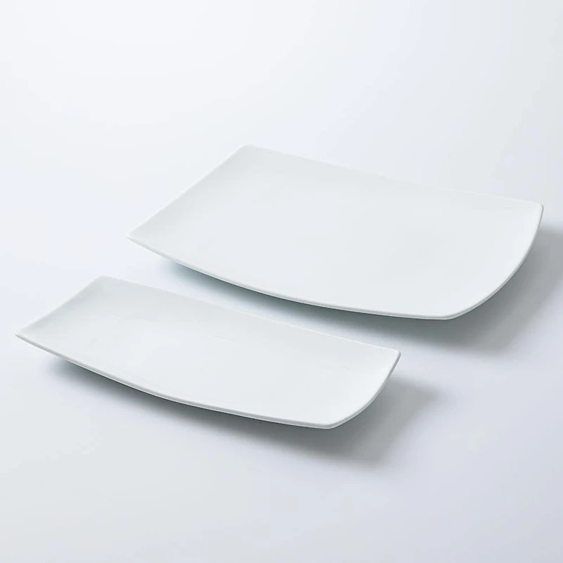 Gibson Elite Gracious Dining Rectangular Serving Platter - Set of 2