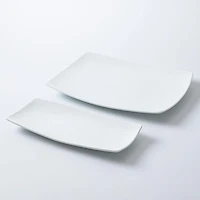 Gibson Elite Gracious Dining Rectangular Serving Platter - Set of 2