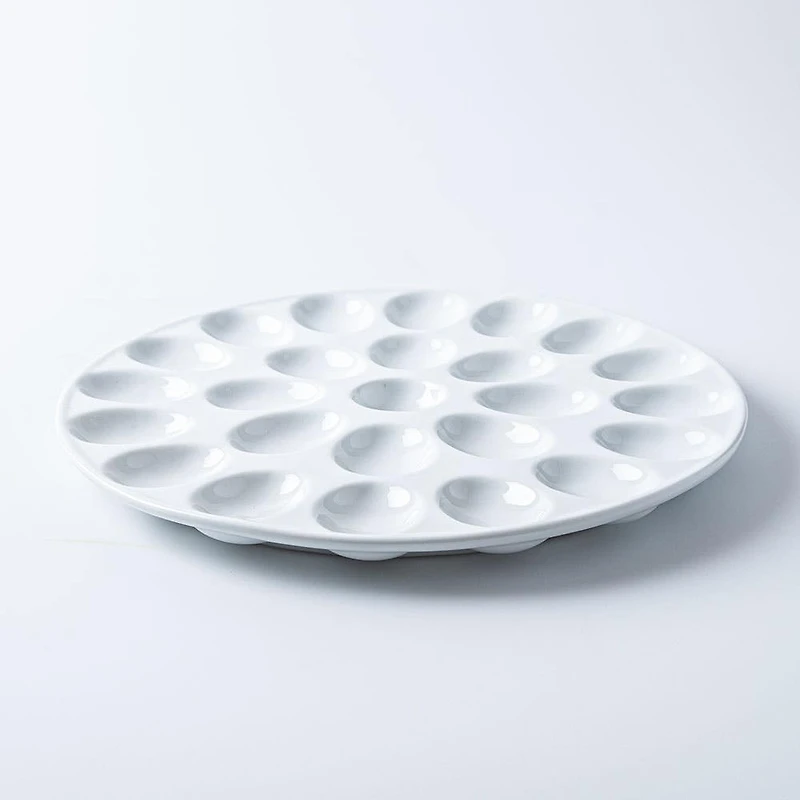 Our Table Simply White Egg Serving Platter (White)