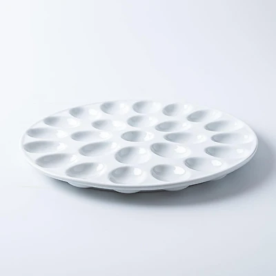 Our Table Simply White Egg Serving Platter (White)